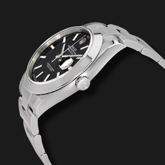 ROLEX DATEJUST BLACK DIAL 41mm