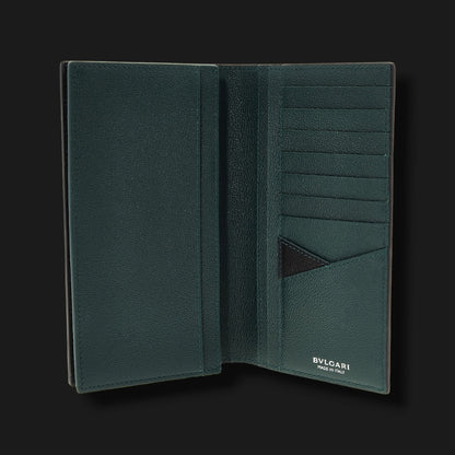 BVLGARI BIFOLD LARGE YEN BLACK LEATHER