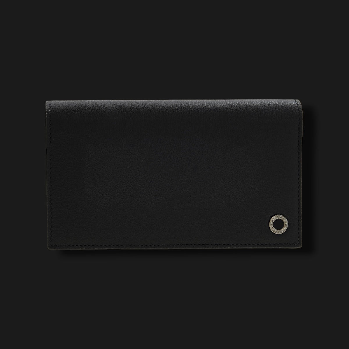BVLGARI BIFOLD LARGE YEN BLACK LEATHER