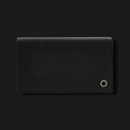 BVLGARI BIFOLD LARGE YEN BLACK LEATHER