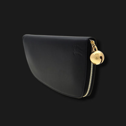 BURBERRY SHIELD BLACK LEATHER