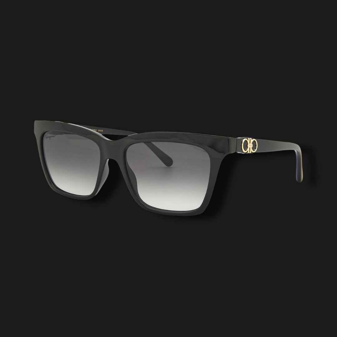 FERRAGAMO GREY GRADIENT RECTANGULAR