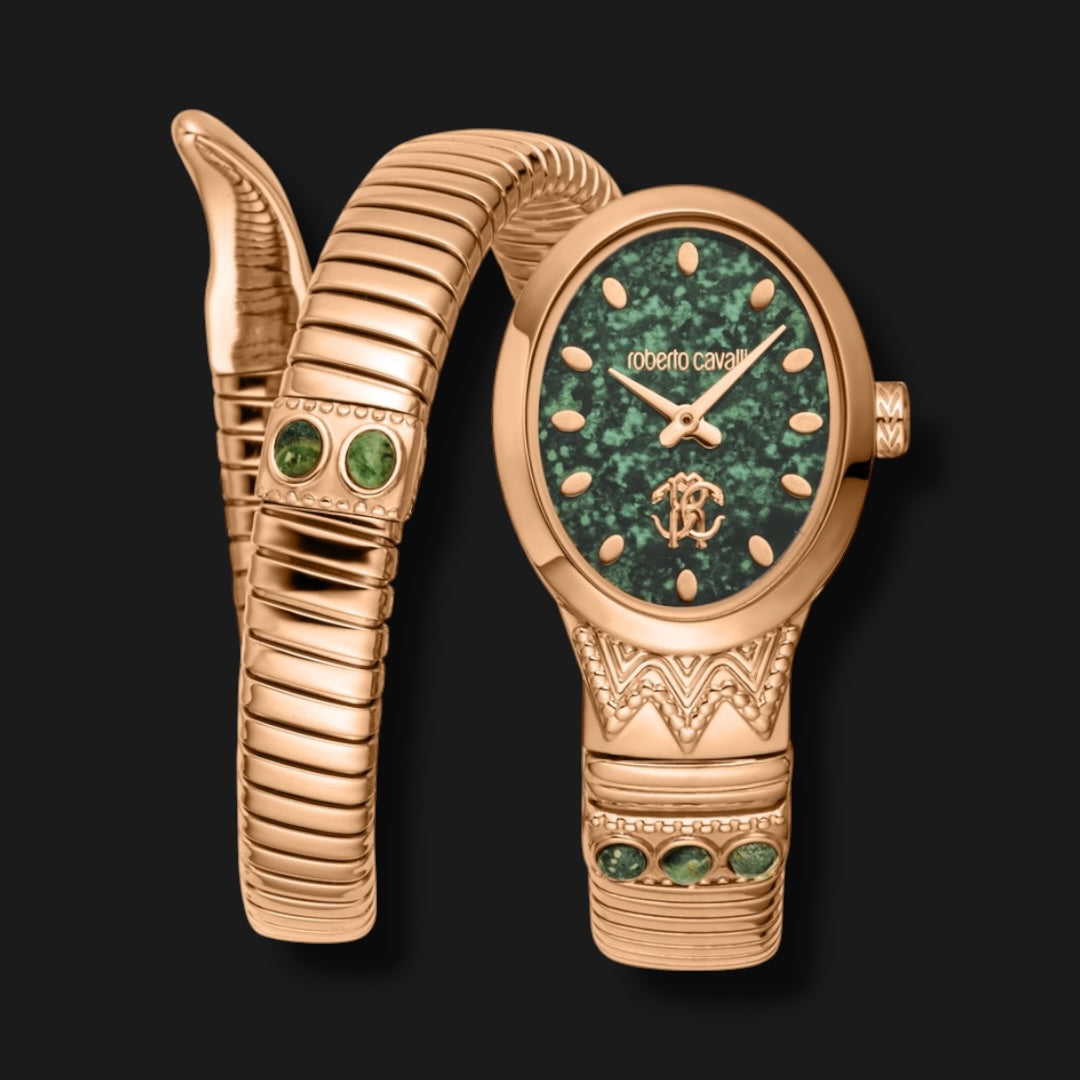 ROBERTO CAVALLI SERPENTE ORNATO GREEN DIAL 34mm (Preventa)