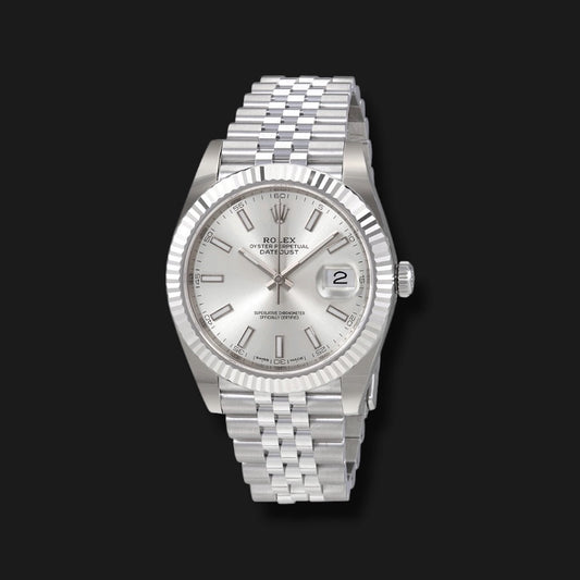 ROLEX DATEJUST SILVER DIAL 41mm