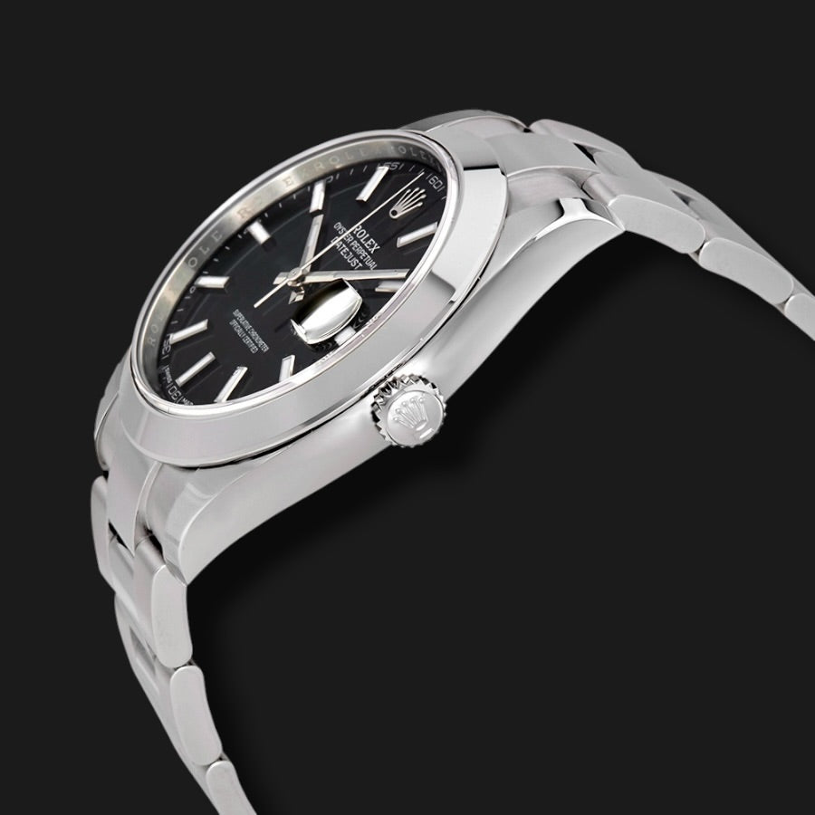 ROLEX DATEJUST BLACK DIAL 41mm