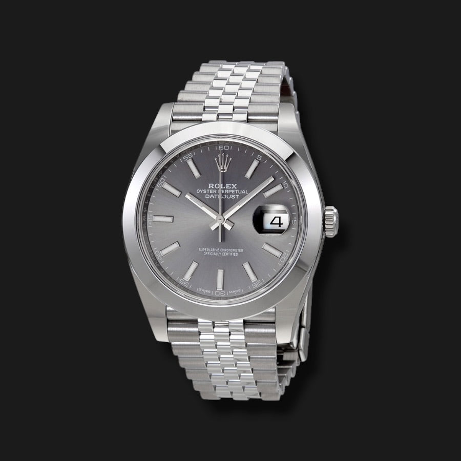 ROLEX DATEJUST 41 RHODIUM DIAL JUBILEE 41mm