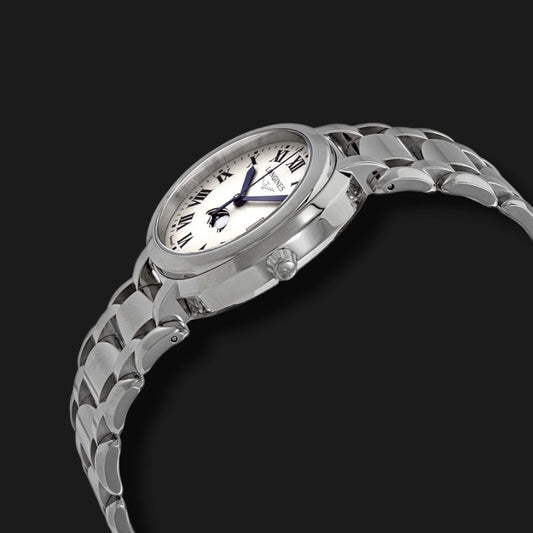LONGINES PRIMALUNA MOONPHASE SILVER DIAL 34mm