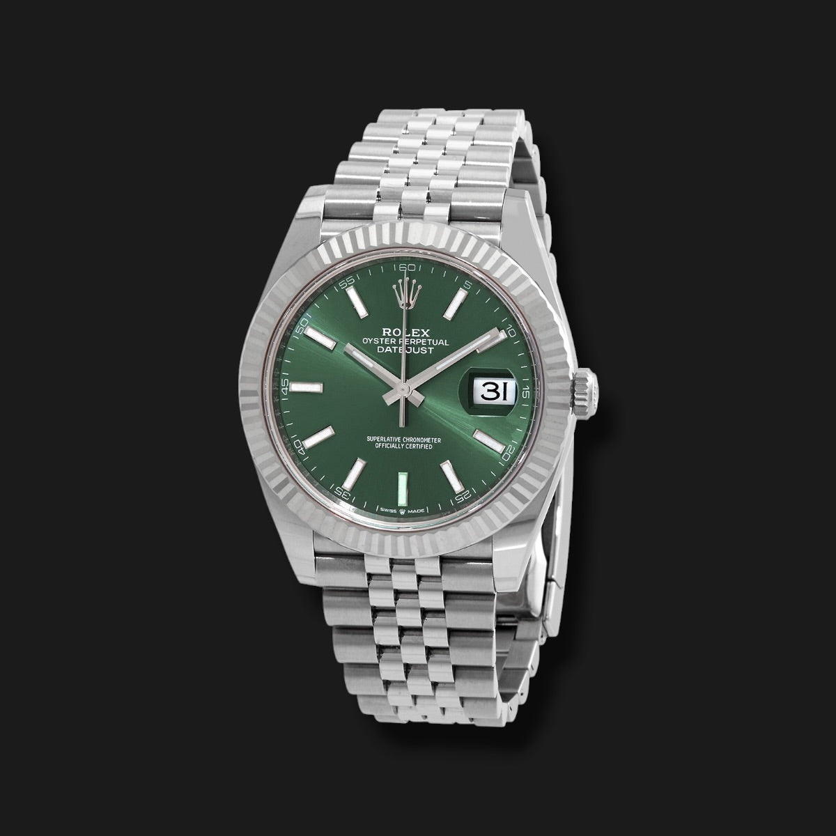 ROLEX DATEJUST 36 MINT GREEN DIAL JUBILEE 36mm