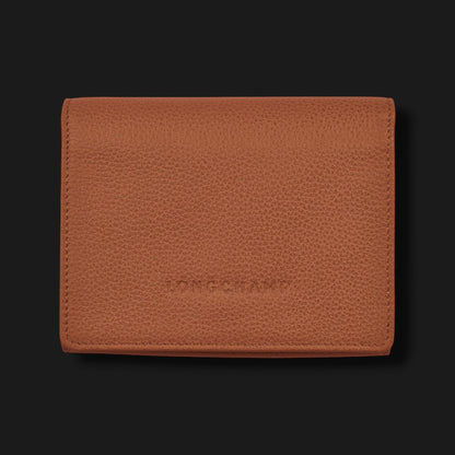 LONGCHAMP COMPACT CARAMEL LEATHER