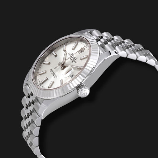 ROLEX DATEJUST SILVER DIAL 41mm