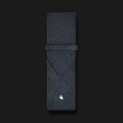 MONTBLANC SATORIAL 2 PEN POUCH TWEED BLUE
